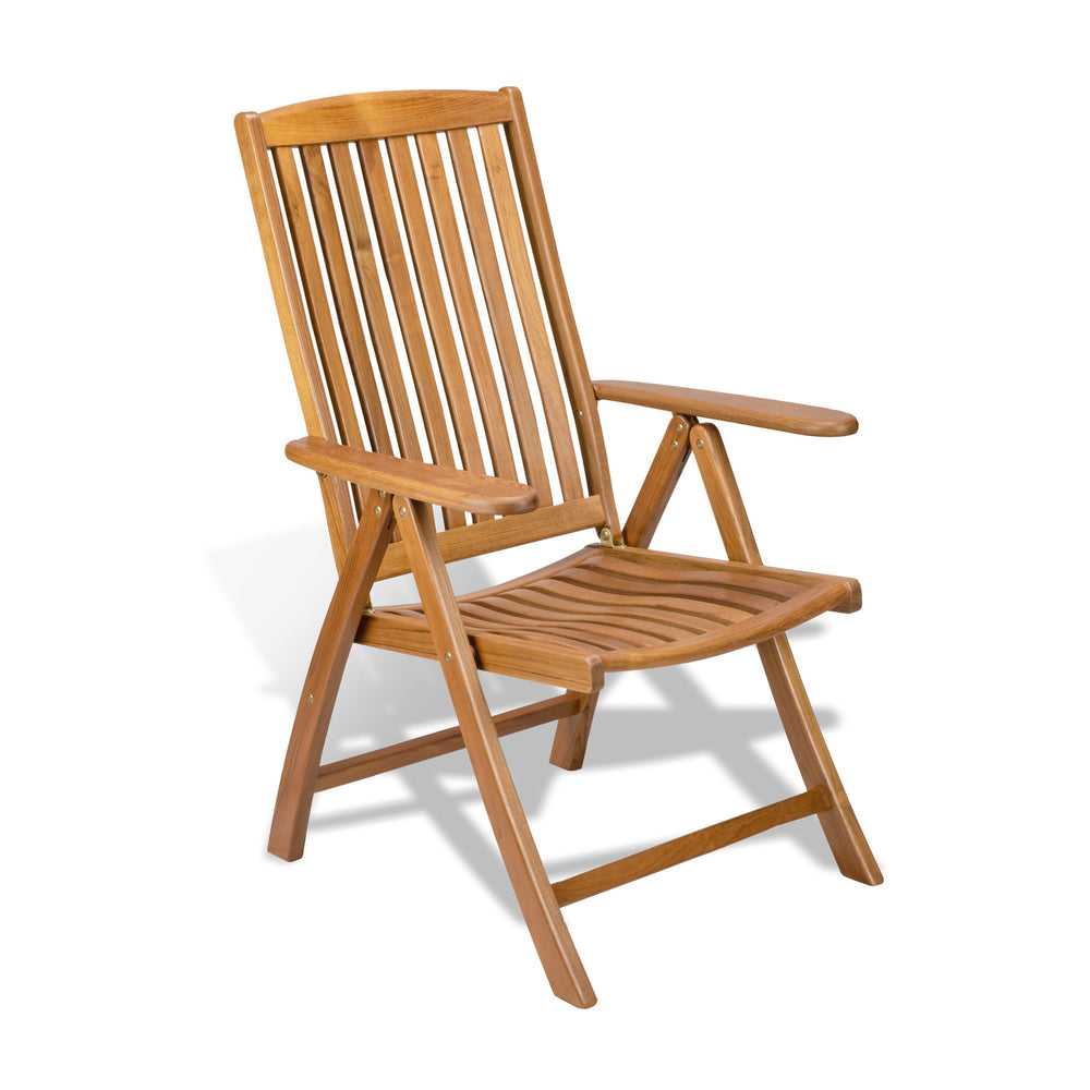 27" Brown Solid Wood Indoor Outdoor Arm Chair - Homeroots - Flyclothing LLC