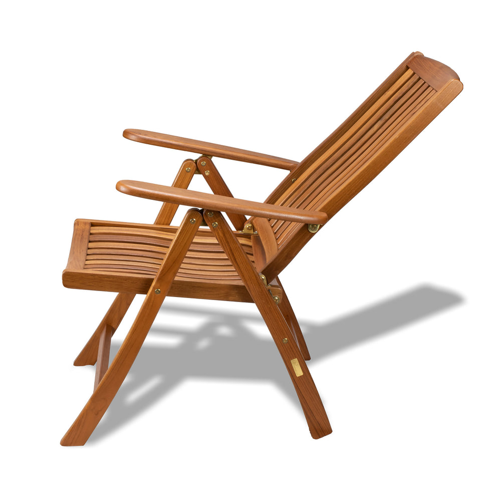 27" Brown Solid Wood Indoor Outdoor Arm Chair - Homeroots - Flyclothing LLC