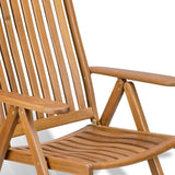 27" Brown Solid Wood Indoor Outdoor Arm Chair - Homeroots