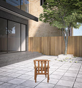 20" Ivory and Natural Wood Solid Wood Indoor Outdoor Director Chair with Ivory Cushion - Homeroots - Flyclothing LLC