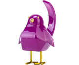 Small Purple and Gold Bird Sculpture - Homeroots