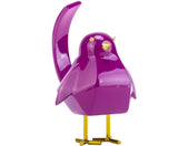 Small Purple and Gold Bird Sculpture - Homeroots