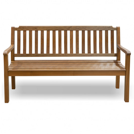 60" Teak Solid Wood Garden Bench - Homeroots