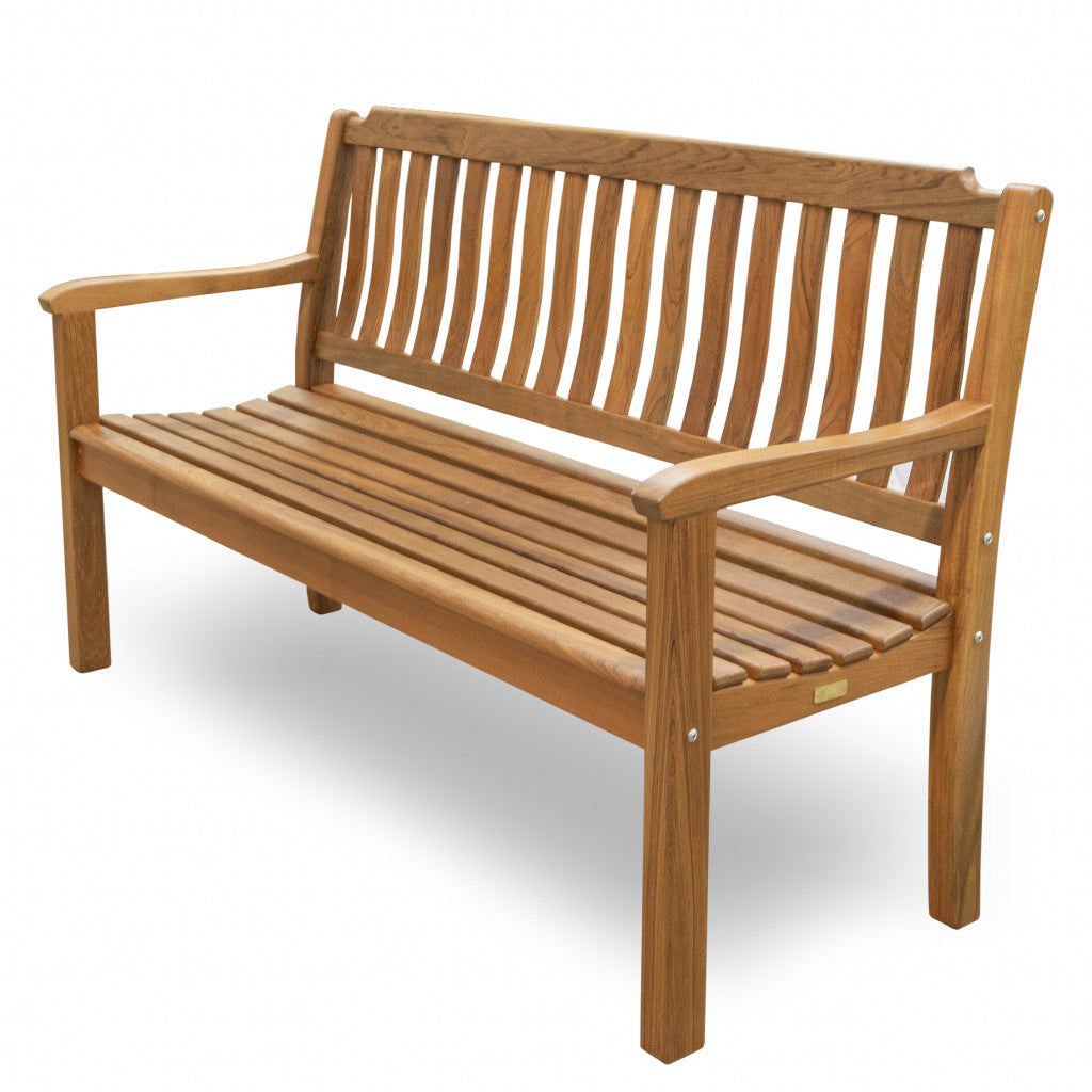 60" Teak Solid Wood Garden Bench - Homeroots - Flyclothing LLC