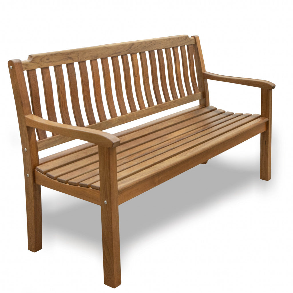 60" Teak Solid Wood Garden Bench - Homeroots - Flyclothing LLC