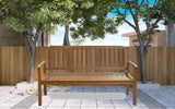 60" Teak Solid Wood Garden Bench - Homeroots - Flyclothing LLC