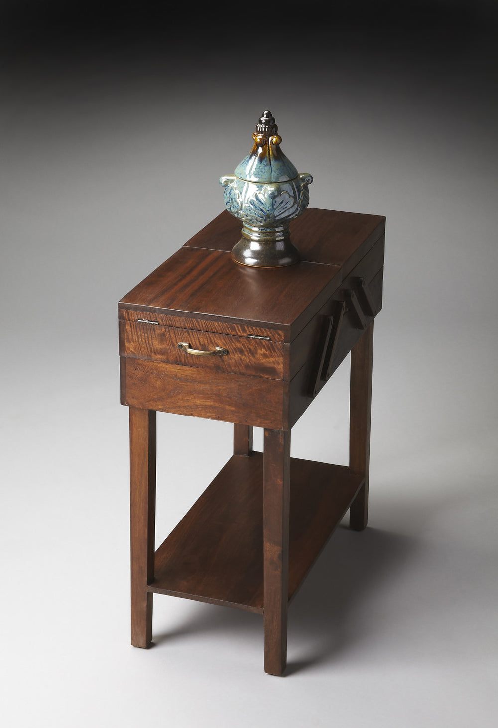 28" Dark Brown Solid Wood Rectangular End Table With Drawer And Shelf - Homeroots - Flyclothing LLC