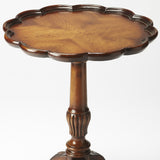 26" Vintage Oak Manufactured Wood Round End Table - Homeroots