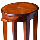26" Medium Brown And Olive Ash Manufactured Wood Oval End Table With Shelf - Homeroots