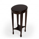 26" Chestnut Oval End Table With Shelf - Homeroots