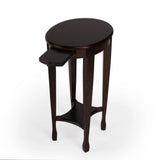 26" Chestnut Oval End Table With Shelf - Homeroots