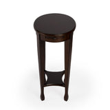 26" Chestnut Oval End Table With Shelf - Homeroots