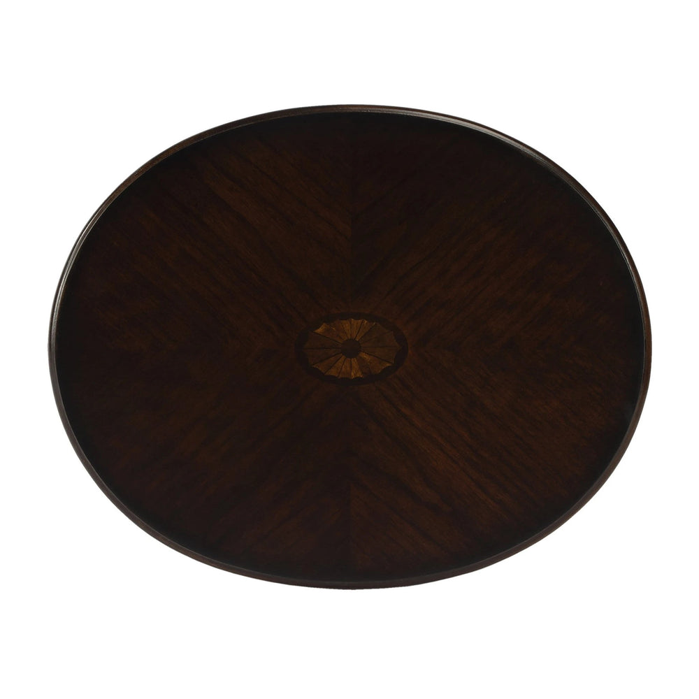 26" Chestnut Oval End Table With Shelf - Homeroots - Flyclothing LLC