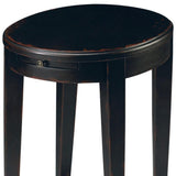 26" Rustic Black Manufactured Wood Oval End Table With Shelf - Homeroots