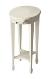 26" White Oval End Table With Shelf - Homeroots