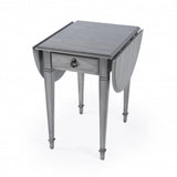 28" Grey Manufactured Wood Oval End Table With Drawer - Homeroots