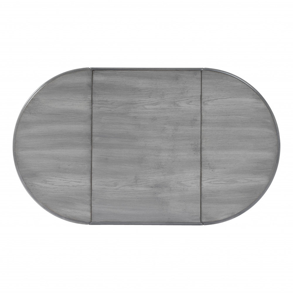 28" Grey Manufactured Wood Oval End Table With Drawer - Homeroots