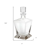34 oz. Clear Mouth Blown Crystal Glass Liquor Decanter - Homeroots - Flyclothing LLC