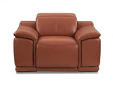 Mod Camel Brown Italian Leather Recliner Chair - Homeroots - Flyclothing LLC