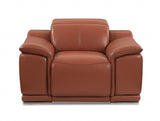 Mod Camel Brown Italian Leather Recliner Chair - Homeroots
