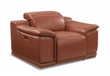 Mod Camel Brown Italian Leather Recliner Chair - Homeroots - Flyclothing LLC