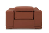 Mod Camel Brown Italian Leather Recliner Chair - Homeroots - Flyclothing LLC