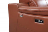 Mod Camel Brown Italian Leather Recliner Chair - Homeroots - Flyclothing LLC