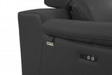 Mod Charcoal Gray Italian Leather Recliner Chair - Homeroots - Flyclothing LLC