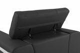 89" Dark Gray Italian Leather Sofa With Silver Legs - Homeroots - Flyclothing LLC
