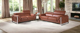 Two Piece Indoor Camel Italian Leather Five Person Seating Set - Homeroots - Flyclothing LLC