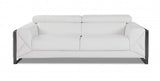Two Piece Indoor White Italian Leather Five Person Seating Set - Homeroots - Flyclothing LLC
