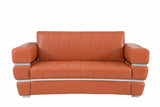 Two Piece Indoor Camel Italian Leather Five Person Seating Set - Homeroots - Flyclothing LLC