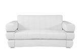 Two Piece Indoor White Italian Leather Five Person Seating Set - Homeroots - Flyclothing LLC