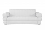 Two Piece Indoor White Italian Leather Five Person Seating Set - Homeroots - Flyclothing LLC