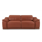 Three Piece Indoor Camel Italian Leather Six Person Seating Set - Homeroots - Flyclothing LLC