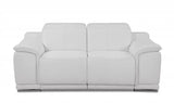 Three Piece Indoor White Italian Leather Six Person Seating Set - Homeroots - Flyclothing LLC