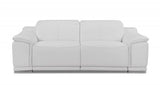 Two Piece Indoor White Italian Leather Five Person Seating Set - Homeroots - Flyclothing LLC