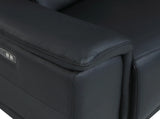 Black Italian Leather Power Reclining U Shaped Eight Piece Corner Sectional With Console - Homeroots - Flyclothing LLC