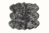 5' X 6' Grey Wool Sheepskin Handmade Area Rug - Homeroots