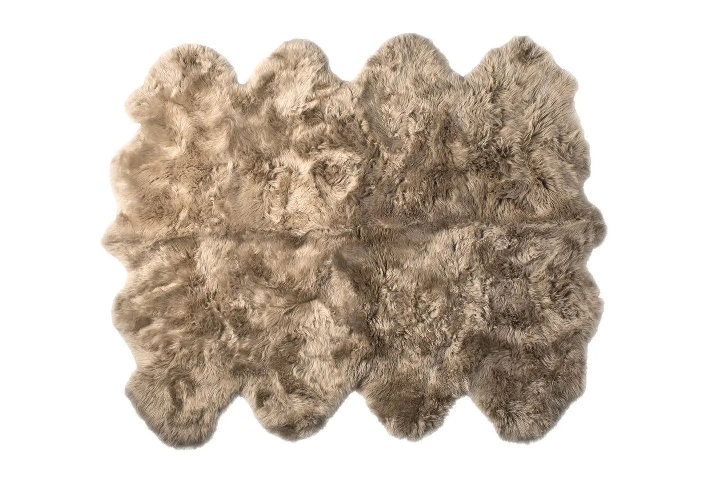 6' X 6' Taupe Wool Sheepskin Handmade Area Rug - Homeroots - Flyclothing LLC