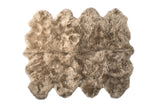 6' X 6' Taupe Wool Sheepskin Handmade Area Rug - Homeroots - Flyclothing LLC