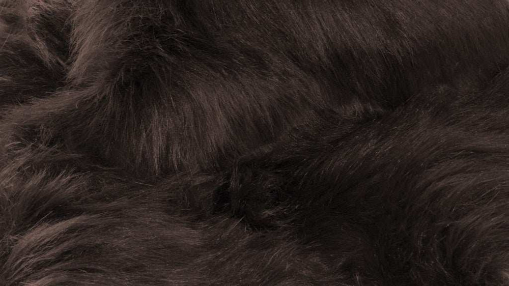 2' X 6' Chocolate Faux Fur Washable Non Skid Area Rug - Homeroots - Flyclothing LLC