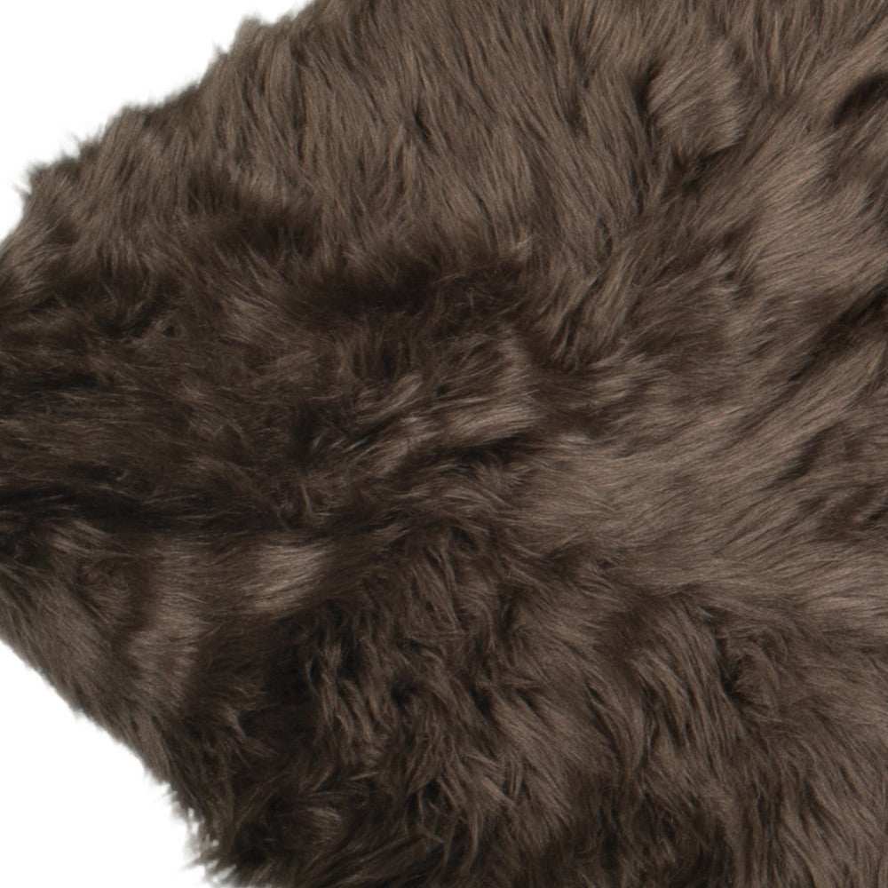 2' X 6' Chocolate Faux Fur Washable Non Skid Area Rug - Homeroots - Flyclothing LLC