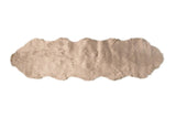 2' X 6' Taupe Faux Fur Washable Non Skid Area Rug - Homeroots
