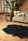 4' X 6' Grey Faux Fur Washable Non Skid Area Rug - Homeroots