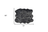 5' X 6' Grey Faux Fur Washable Non Skid Area Rug - Homeroots - Flyclothing LLC