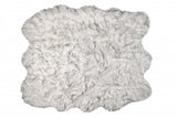 5' X 6' Grey Ombre Faux Sheepskin Non Skid Area Rug