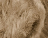 5' X 6' Tan Faux Sheepskin Non Skid Area Rug - Homeroots - Flyclothing LLC