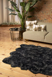 6' X 6' Grey Faux Fur Washable Non Skid Area Rug - Homeroots