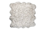 6' X 6' Ombre Grey Faux Fur Washable Non Skid Area Rug - Homeroots